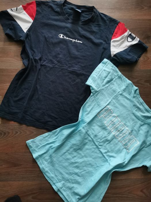 zestaw markowych t-shirtów Champion + Poma XS/S