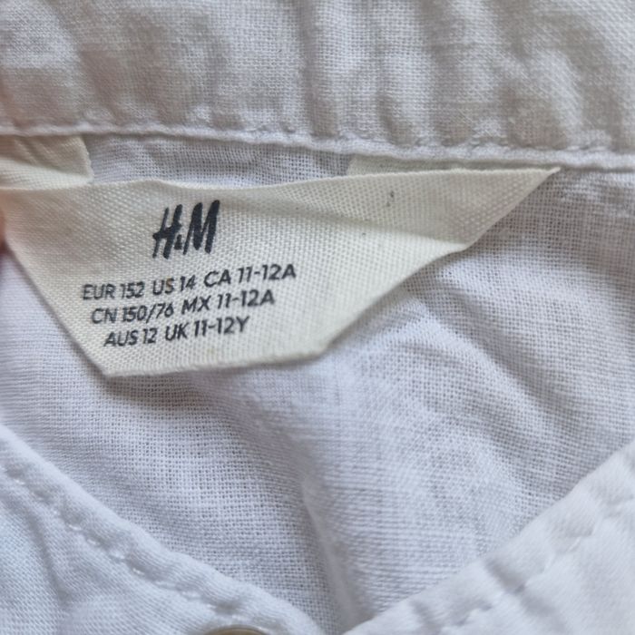 Koszula biała  H&M 152 len 53%