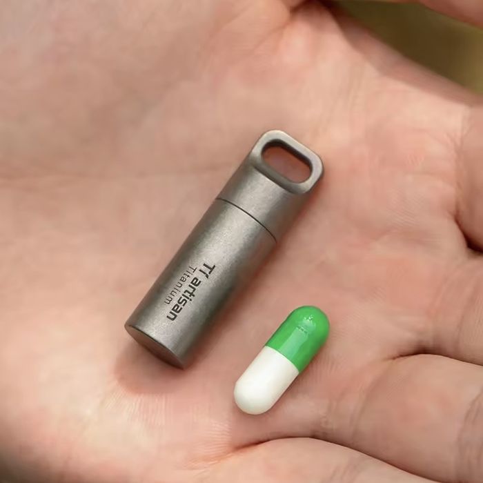 EDC ‼️ Інструмент зберігання з титану. Герметична капсула, середня