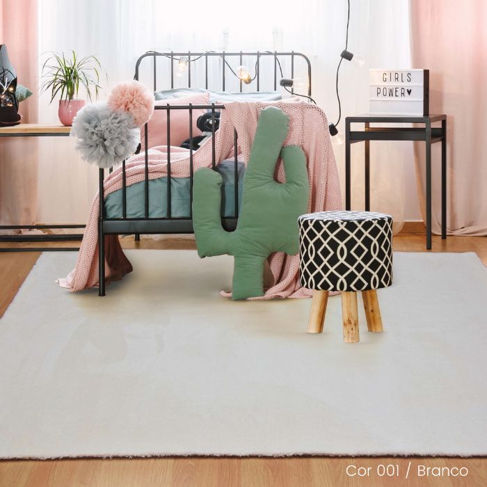 Tapete Feelings - Lavável - Branco- 200x290cm By Arcoazul