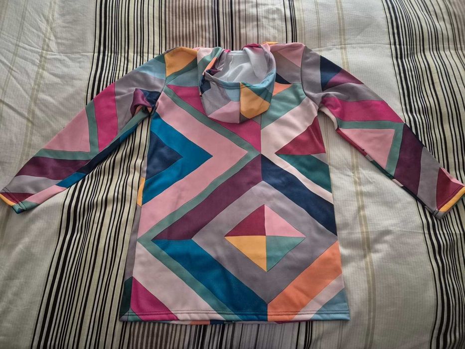 Cardigan multicolorido totalmente Novo, para todas as estações do ano