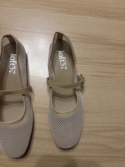 Siateczkowe baleriny na pasku loft37