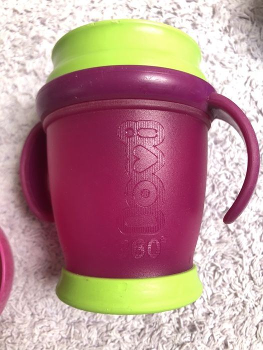 Bidon Butelka Nuby Lovi kubek 360 niekapek miseczka składana zestaw