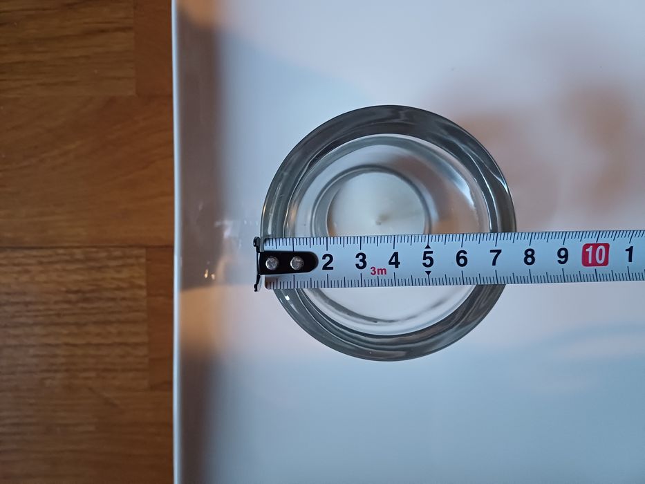 Dois porta-velas de vidro (como novos)