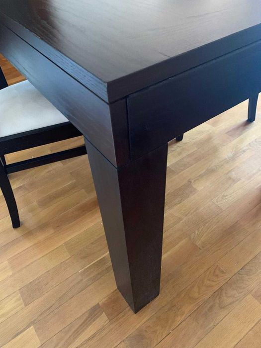 Mesa de Jantar Extensível em Wengué - Bom Estado