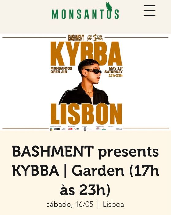 Bilhetes Kybba 16 de Maio