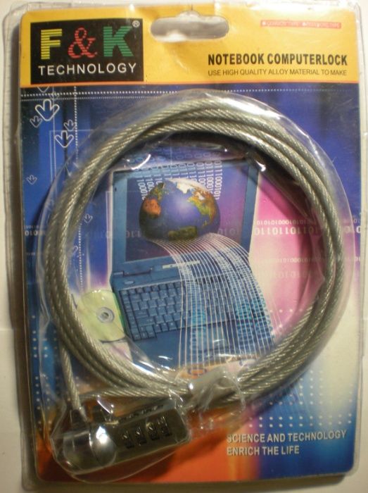 Linka Zabezpieczająca (kłódka) do laptopa 1.8m z czterocyfrowym kodem