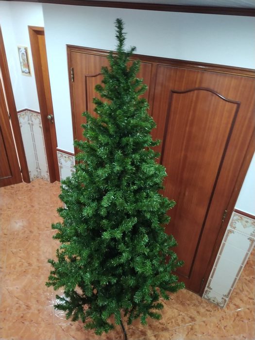 Árvore de natal verde 2,20 m casa quarto apartamento vivenda escritório gabinete cozinha.