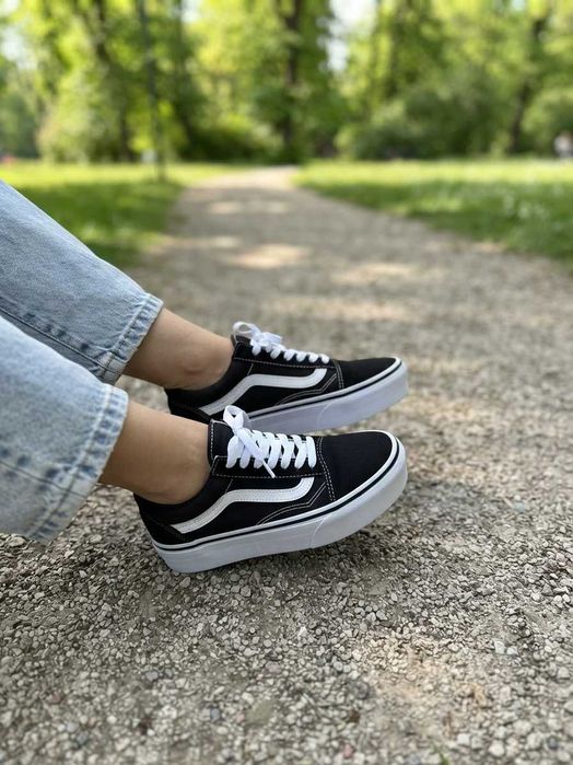 Кеди Vans Old Skool Classic Black White (36-45) — стильні чоловічі та жіночі Ванс Олд Скул, чорно-білі, замша