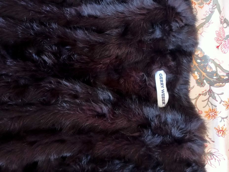 Kamizelka Gerry Weber z naturalnego futra królika brązowa r.38/40