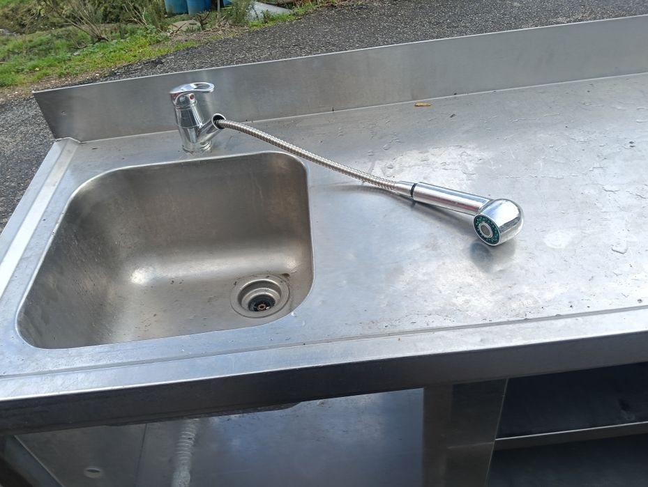 Bancada em inox com pio