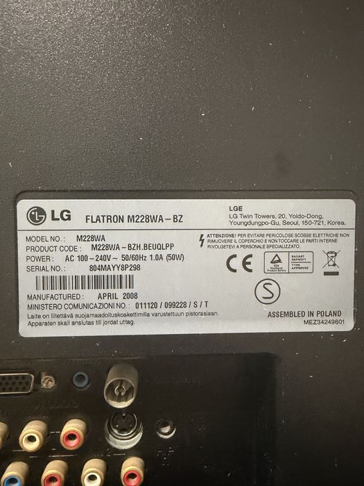 Monitor LG FLATRON 22”
