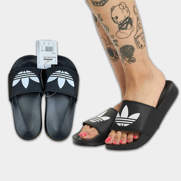 Шльопанці ADIDAS Originals Adilette Lite (EU 37, 38) Оригінал Жіночі Чорні Сланці Пляжні На Літо Нові
