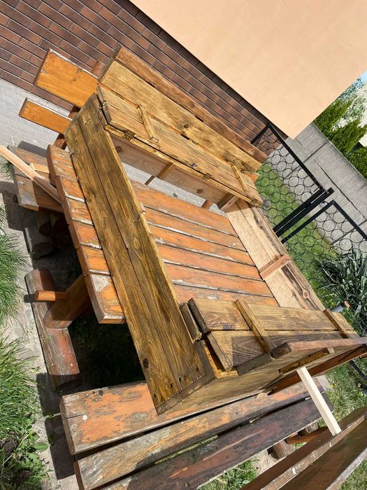 Piaskownica zamykana 120x120x20 cm