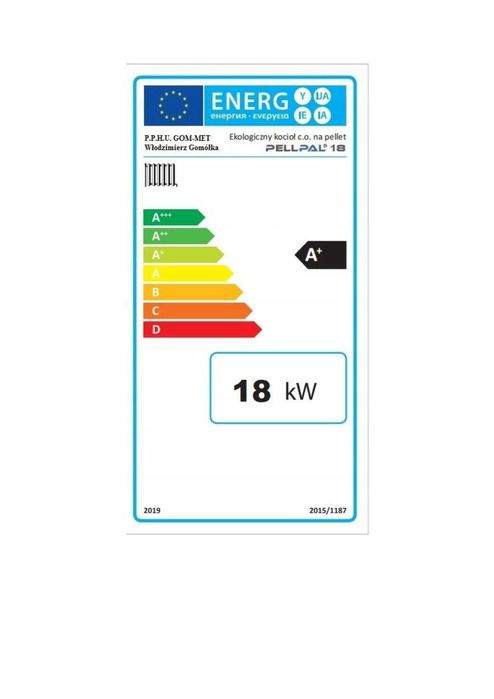 Piec kocioł na pellet typu PELLPAL 18 kW 5 klasa i ecodesign