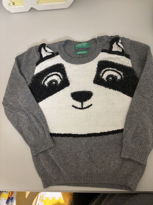 Sweterek Panda  United Colors of Benetton r.82