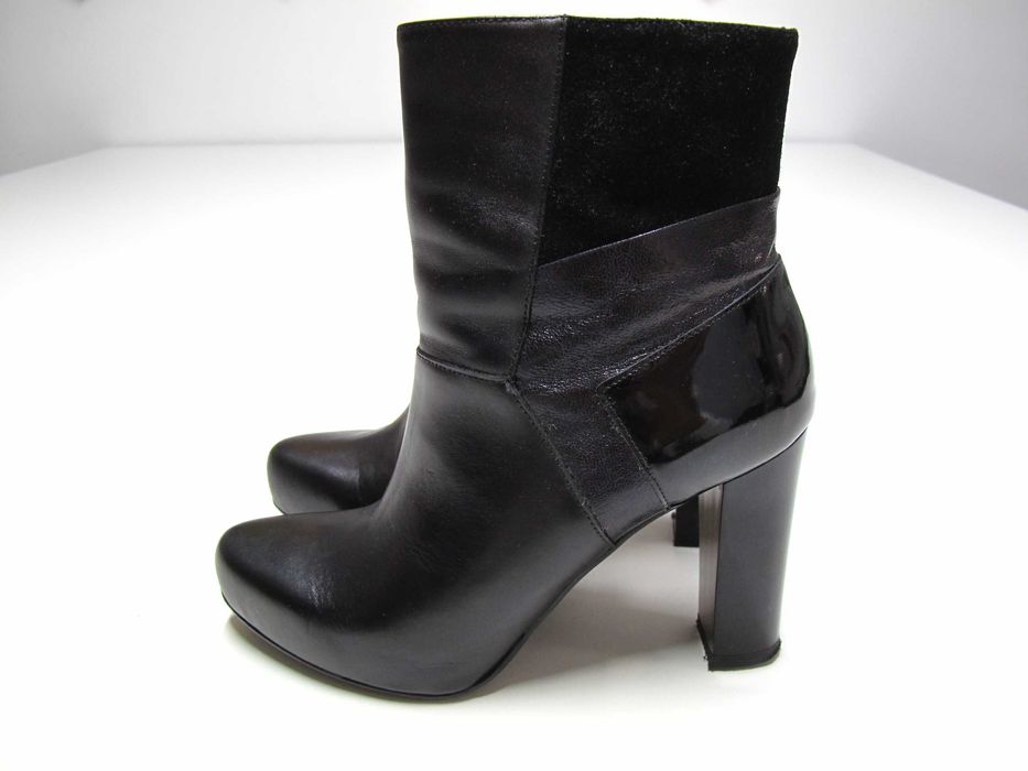 GINO ROSSI __ Czarne Botki __ SKÓRA __ Rozm. 37