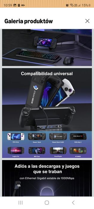 Steam Deck LCD 64 GB + Karta 512 GB + Stacja Dokująca iVanky + Pad 8BitDo