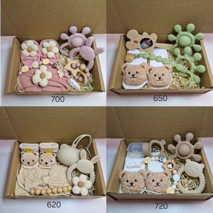 Подарунковий набір для малюка, гризунець,тримач для пустушки