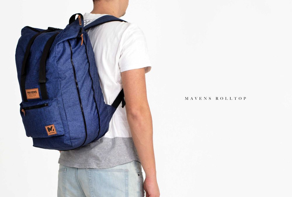 Mochilinha Mavens Rolltop para bagagem de mão,Ryanair Wizzair 40x20x25