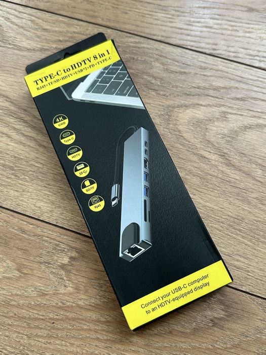 Універсальний концентратор USB для МасВооk на 8-Port USВТурeC 3.0 Min