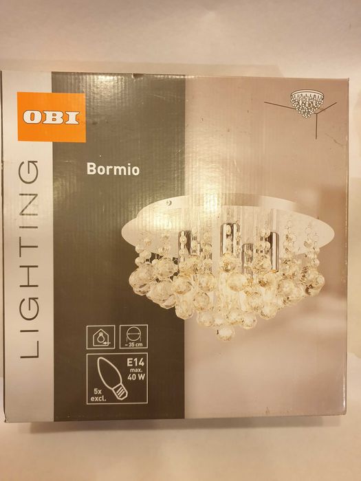 NOWA ZAPAKOWANA Lampa sufitowa/plafon/żyrandol z kryształkami 35 cm