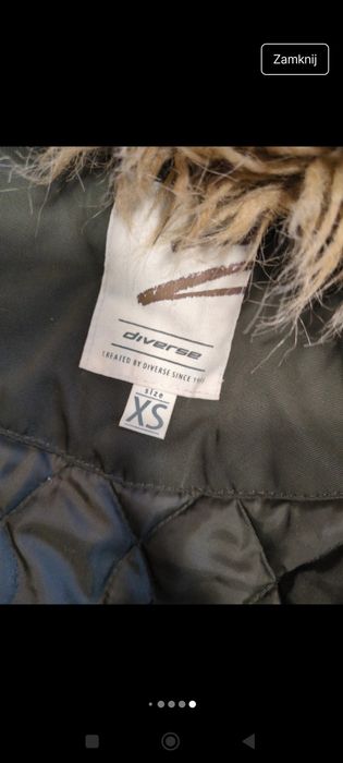 Kurtka zimowa xs z futerkiem parka