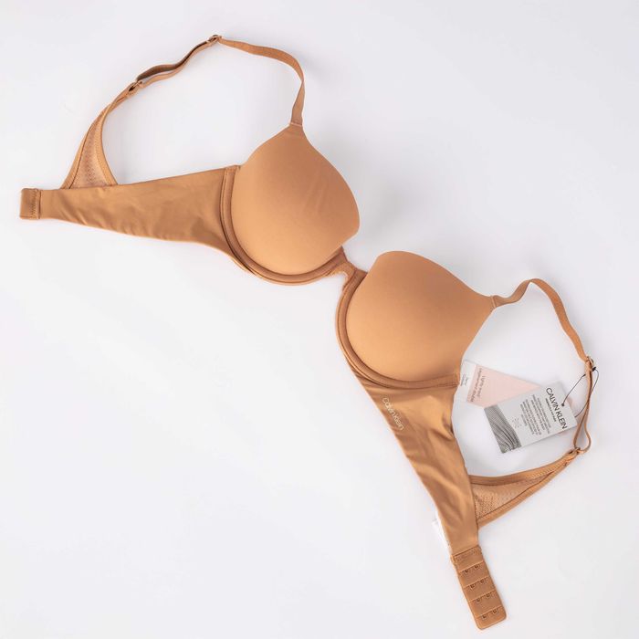 Biustonosz Calvin Klein Perfectly Fit Flex 80C nude demi nowy