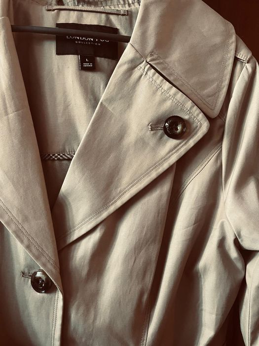 Плащ весна/осінь London Fog, жіночий, розмір L, світло-оливковий Новий