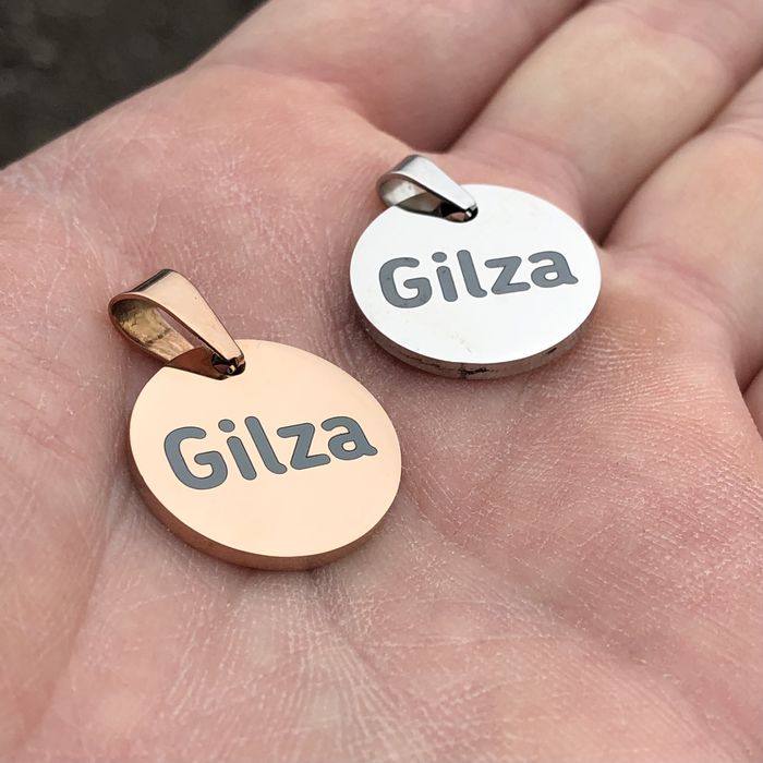 Індивідуальний адресник жетон для тварин з глибоким гравіюванням.