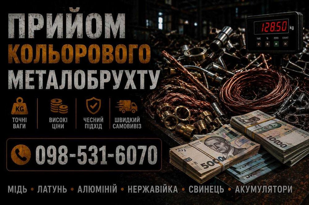 Прийом лому кольорових металів для майстерень та СТО | Самовивіз