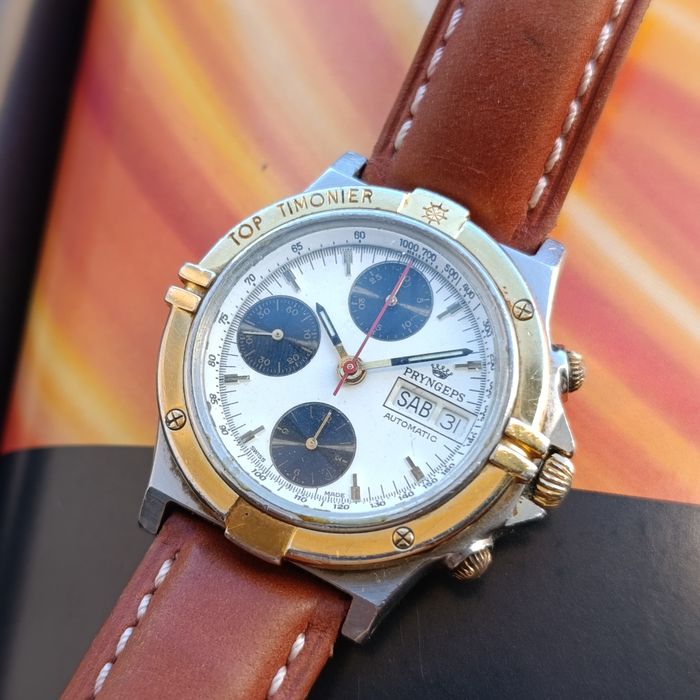 Relógio Cronógrafo Pryngeps Top Timonier Automático Valjoux 7750 - a funcionar - 40mm