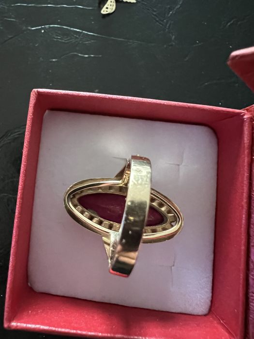 Rytosztuka, piekny złoty pierscionek PRL