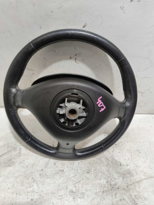 Peugeot 407 Kierownica AIRBAG Skóra Skórzana