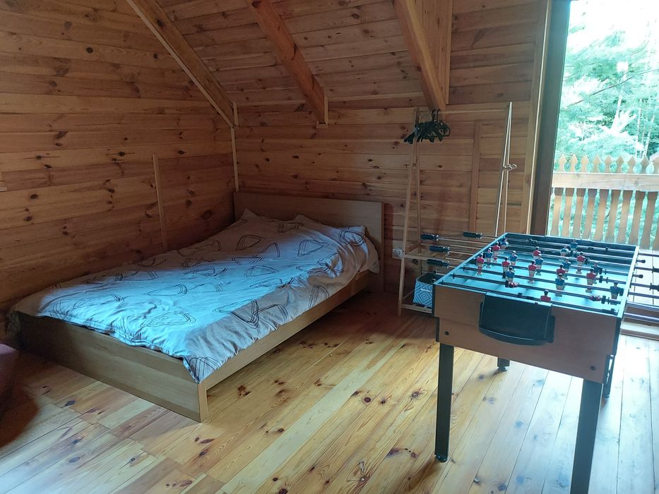 Dom nad jeziorem kiełpińskim LAS balia łódka