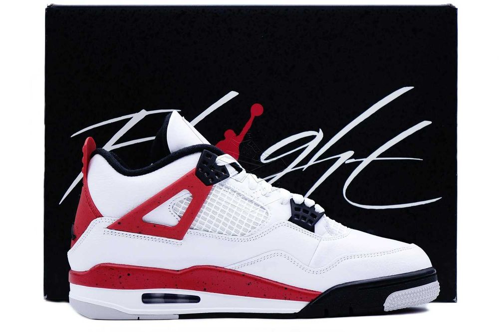 Nike AIR JORDAN 4 Red Cement – Buty | DH6927–161