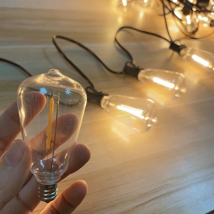 Вулична гірлянда з лампочками Едісона. Ретро гірлянда.