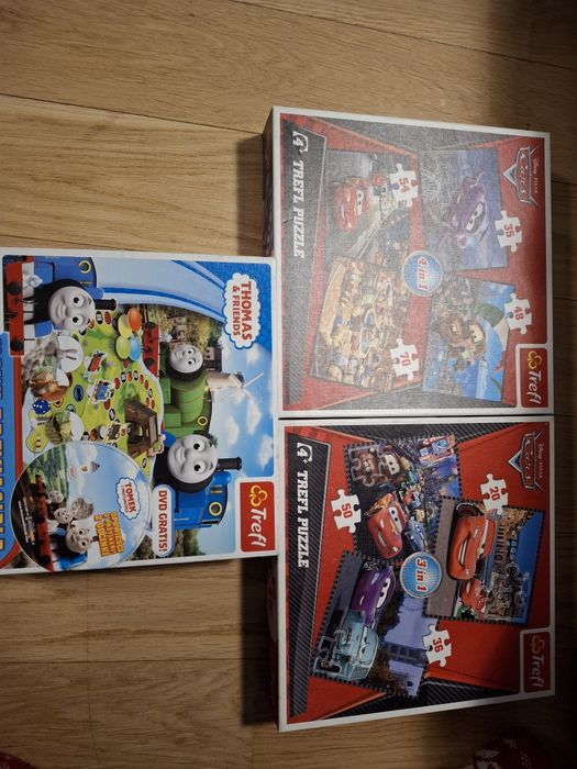 Puzzle Cars i gra Tomek i przyjaciele