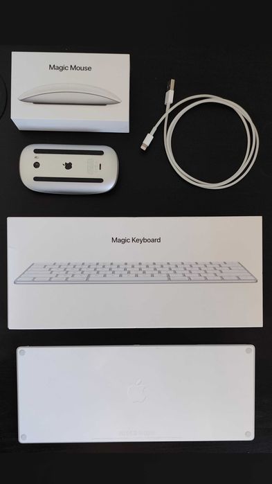 Teclado e Rato Apple Magic 2 + Cabo Original, Caixas e Manuais
