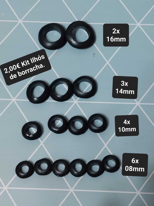 Kit Ilhós emborrachado passa fio
