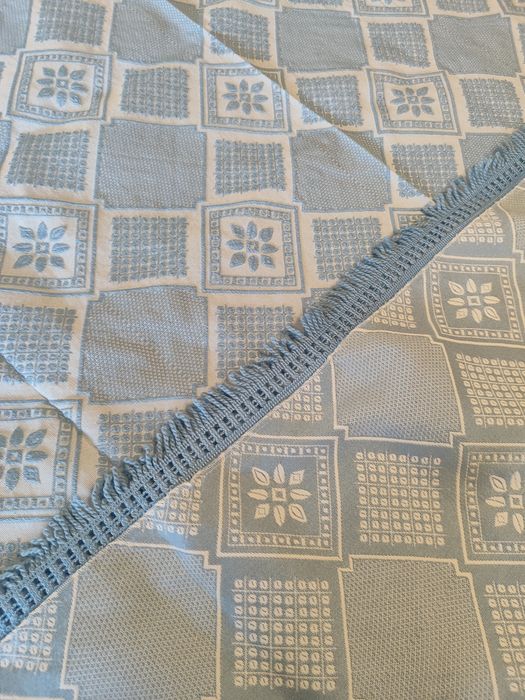 Colcha azul vintage casal