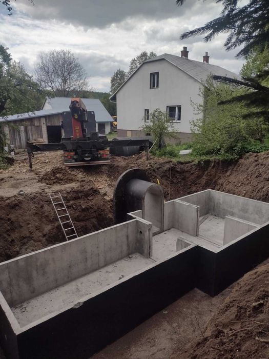 Piwnica betonowa ziemianka 3x350cm B30W8 solidna konstrukcja schody