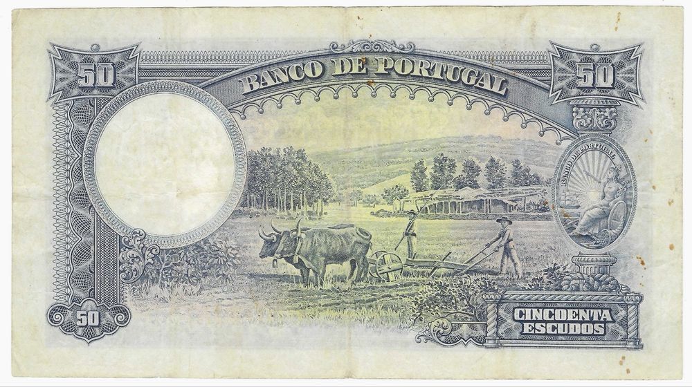 Nota Rara Portugal 50 escudos 1932 Duque de Saldanha