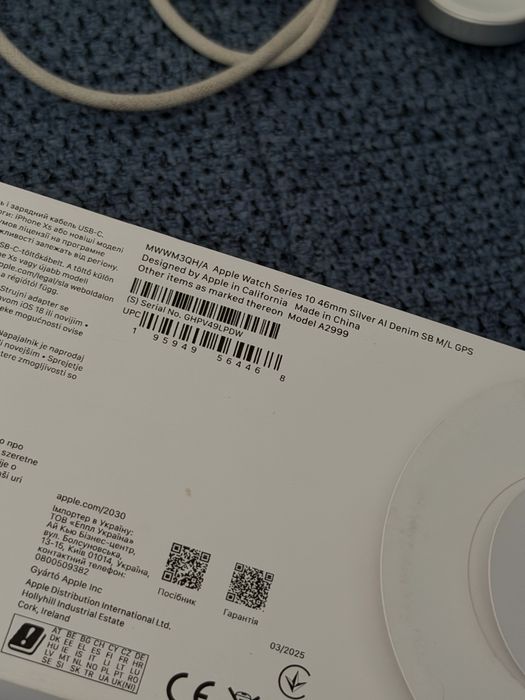 Apple Watch Series 10, 46 мм, M/L, Silver