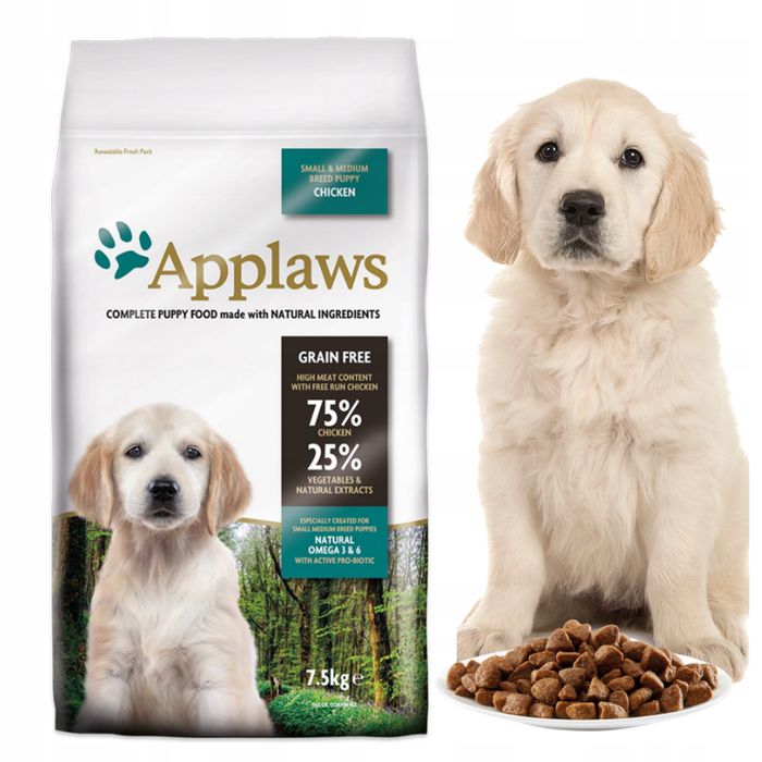Applaws Puppy Karma Sucha Kurczak 75% dla Szczeniąt 7,5kg S-M