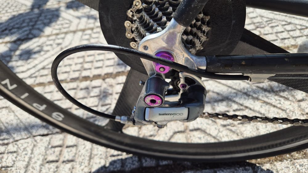 TREK 5200 OCLV Carbon – Made in USA – Rodas Spinergy Rev-X Carbon – Clássica de Coleção