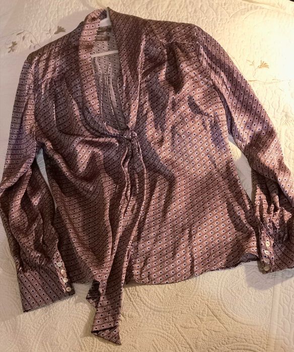 Шёлковая блуза с  бантом Gucci неоромантика натуральный шёлк