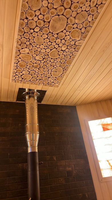 Панель можжевельника спили декор для бані