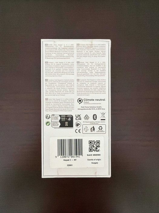 Nuki Keypad 2 novo e selado