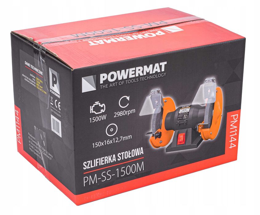 SZLIFIERKA stołowa 1500W 2x KAMIEŃ TARCZA 150mm PM-SS-1500M